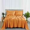 Bibb Home 2000 Count 6-Piece Bamboo Sheet Set - Queen - Pumpkin 1831-QN-PUMP